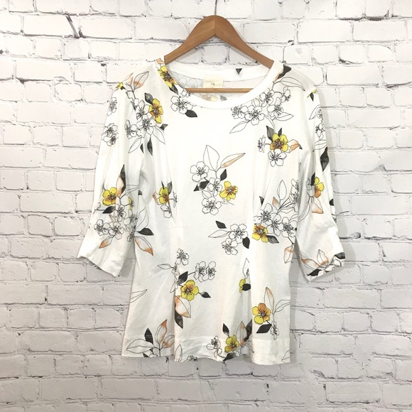 Anthropologie Tops - ANTHRO t.la Rooney Floral Pleated Cotton Top